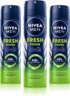 NIVEA MEN Fresh Power Deodorant Spray Body Spray  –  For Men(450 g, Pack of 3)