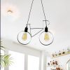 Lexton Decoration 40 Watts Cycle Shape Ceiling Pendant Hanging Lamp Light Fixture | Bedroom, Kitchen, Indoor Outdoor or Home Decoration (Corded Electric Black Pack of 1) (Bulb Not Included)