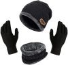 Perpetual Men’s Winter Wear Set and Gloves – Stylish Woolen Caps, Neck Warmers, and Winter Accessories for Men and Women, Perfect Beanie Cap for Cold Weather Mix Color 1 Set