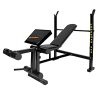 PRODUMAN HUB Home Gym Bench bench,Multipurpose bench (incline,decline flat,leg curl leg ext,Prechare) Model Number -safty 06
