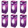 PHILIPS 4-watt Filament Candle LED Bulb | Diffused Candle Bulb For Home & Decoration | Bulb Base: E14, Cool White | Pack of 6