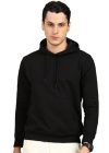 Alan Jones Clothing Men’s Cotton Solid Hooded Regular Sweatshirt (Black_Small)