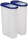 Amazon Brand – Solimo Modular Plastic Container and Dispenser, Set of 2 (3000 Ml Each) – Blue