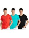 Amazon Brand – Symbol Men’s Solid Cotton T Shirt | Plain | V Neck | Half Sleeve – Regular Fit | Combo Pack of 3 (Available in Plus Size) (Multicolor2_S)