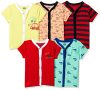 Amazon Brand – Jam & Honey Baby-Boy’s 100% Soft & Pure Cotton Short Sleeve Stylish Comfy Printed T-Shirts/Jabla (Pack of 5) Multicolour