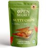 Open Secret Lemon Chilli Almond Butter Chips (Pack of 12)| Baked, Not Fried| Lemon Chilli Almond Butter Nutty Dry Fruit Sandwich | Rich in Protein | Healthy Diet Snack Pack