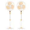 Havells Sprint 400mm Energy Saving with Remote Control BLDC Pedestal Fan (White Yellow, Pack of 2)