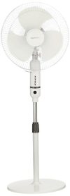 amazon basics High-Speed Oscillating Pedestal Fan I 3 Adjustable Fan Speeds | Rust Resistant Body, Adjustable Length | RPM 2200 | 400mm Sweep Length (White)