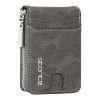Storite PU Leather 9 Slot Vertical Credit Debit Card Holder Money Wallet Zipper Coin Purse for Men Women – (11.5 Cm X 8 Cm X 2Cm -Camouflage Grey)