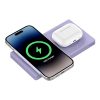 Belkin 2-in-1 Wireless Charging Pad with MagSafe 15W, Fast Charging iPhone – Wireless Charging Station for iPhone 16, 15, 14,13 and 12 Series, AirPods, and Other MagSafe Enabled Devices – Lavender