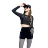Cockatoo AWM888-Gym wear for women workout set, Activewear women sports and fitness wear, black,Size M-L