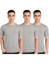 Amazon Brand – Symbol Men’s Solid Cotton T Shirt | Plain | Round Neck | Half Sleeve – Regular Fit | Combo Pack of 3 (Available in Plus Size) (Grey_L)