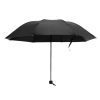 Kuber Industries 3 Fold Manual Umbrella | Windproof, Sunproof & Rainproof | with Polyester Canopy, Sturdy Steel Shaft & Wrist Straps | Easy to Hold & Carry | Umbrella for Women, Men & Kids |Black