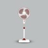 Bajaj Rapido 400 mm Pedestal Fan, Wine Red, With Full Copper Motor and High Speed Operation, Regular