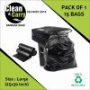 Clean & Carry Plastic Garbeg Bags for house,Office,Malls ( 25 x 30 inch ) 15 bags Large 30 L Garbage Bag  Pack Of 15(15Bag )