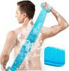 HERBNATURO Soft Silicone Back Scrubber Brush Cum Belt for Exfoliating Shower Bath