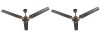 USHA Racer Chrome 1200mm 50 Watt Energy Efficient 1 Star Rated Power Saving High Speed Decorative Ceiling Fan (Smoke Brown) Pack of 2