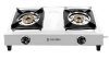 Candes Gas Stove 2 Burners with Brass Plated Burners | Manual Ignition 2 Burner Gas Stove | 6mm Toughened Glass Gas Chulha | LPG Gas Stove | ISI Certified | 1 Yr Warranty | Steel Gas Stove