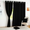 Story@Home Blackout Window Curtains 5 Feet Set of 1 | Plain Design | Thermal Insulated Curtains | Room Darkening | Curtains for Living Room | (118 x 152 cm, Black) | Perfect for Home Decor
