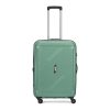 ALFA Aristocrat Polypropylene Rhino Check-in 65 Cm (Medium) 4 Spinner Wheels Trolley Bags for Travel, Hard Case Lightweight Bag with Combination Lock, Tough Suitcase, 3 Years Warranty (Green)