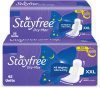 STAYFREE Dry-Max All Nights| All round protection through the night| 2x better coverage Sanitary Pad(Pack of 70)