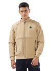 Dollar Full Sleeves Beige Bomber Jacket for Men | Size:L | TPU Men’s Standing Collar Lightweight Winter Jacket, Regular Fit