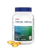 GNC Fish Oil 1000mg Omega-3 with 180mg EPA & 120mg DHA | 90 Softgels | For Heart, Brain, Joint & Vision Support | Ultra-Pure, & Enteric-Coated for No Fishy Aftertaste | USA Formulated