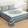 Story@Home geometric Double bedsheet with Pillow Cover 210 TC Microfiber 225 X 250 cm|Ivory, Bodered|Bed Sheet for Queen Size Bed|bedsheet Double Bed|Microfiber Bed Sheet