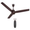 Havells 1200mm FAB BLDC Ceiling Fan | Remote Controlled, High Air Delivery Fan, 5 Star Rated | Upto 60% Energy Saving, 2 Year Warranty | (Pack of 1, Brown)