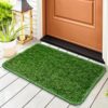 Status Contract Braided Artificial Grass Mat, Floor Mat, Door mat Natural Green – Doormat (12 X 18)