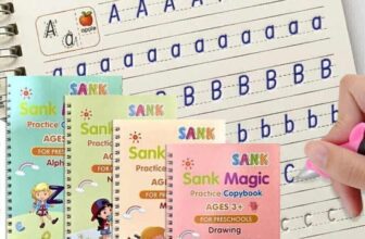 Magic practice book, Magic Book for Kids, Calligraphy Books for Kids, Practice Copybook for Kids English Reusable Magical Copybook Kids Tracing Book, Multicolor  – Magic Calligraphy Books For Kids (Book + 5 Refills + Pen + grip) Self Deleting Reusable Number Tracing Alphabets writing for Kids age 3+