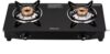 Bajaj UCX 2B Powder Coated Glasstop Gas Stove, 3 Burners, Black