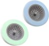 Jetoyni 2 Pieces Silicon Sink Strainer Kitchen Drain Basin Basket Filter Stopper Sink Drainer Basin Water Rubber Sink Filter Cover Multicolor