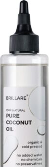 BRILLARE Pure Coconut Oil, 100% Natural, Organic and Cold Pressed, 200 ML, Zero Chemicals Hair Oil(200 ml)