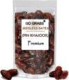 GO GRASS Seedless Caliornia Dates | Pin Khajur | Arabian Dates | Exceptional Taste and Soft Texture, No Sugar Added, Good Source of Dietary Fiber, Gluten Free, Vegan, Fat Free, Cholesterol Free – Perfect Snack for Kids & Adults Dates(1 kg)