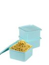 HOMETALES Multi-Purpose Container 1000ml each,Light Blue (3U)