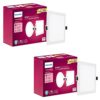 PHILIPS 5W Square AP Plus UltraGlow LED DL Recessed LED Panel Ceiling Light (Pack of 2,Warm White)