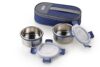 Ganesh Neo Twin Airtight & Leak Proof Container Lunch Box with Bag 400 ML