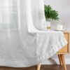 Story@Home Window Curtains 5 Feet Set of 2 | Solid Printed | Semi Transparent Window Curtains | Net Curtains | Curtain for Living Room | (118 x 152 cm, Off White) | Perfect for Home Decors