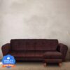 Seventh Heaven Milan 4 Seater Sofa with Ottoman, Chenille Molfino Fabric: 2 year Warranty Fabric 4 Seater  Sofa(Finish Color – Brown, DIY(Do-It-Yourself))