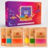 CraftVatika Natural Holi Color Gulal Rang | 480g – 6 Shades × 80g Gulal Organic Holi Colours | Eco Friendly Holi Color Non Toxic Holi for Family, Skin Safe Colors Pack of 6 Multicolor