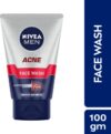 NIVEA Acne, Fights Acne & Pimple, Removes Excess Oil & Impurities , For All Skin Types Face Wash(100 g)