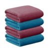 Story@Home Hand Towel Set of 4, 400 GSM microfiber towel, gym towel for men workout Pink & Blue hand towels, face towel for men & face towel for women, soft & Lightweight hand towel best for gym towel