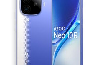 iQOO Neo 10R 5G (Raging Blue, 8GB RAM, 128GB Storage) | Snapdragon 8s Gen 3 Processor | India’s Slimmest 6400mAh Battery Smartphone | Segment’s Most Stable 90FPS for 5 Hours