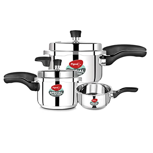 Pigeon Aluminium Hard Anodised Induction Base Pressure Cooker Outer Lid (Black, 5 L)