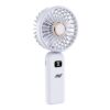 Ant Turbo10 Mini Portable Handheld Fan Quite Powerful Built in Rechargeable Battery-operated Fan with Mobile Holder Digital Display 3 Speeds 90°Adjustable Personal Small Hand Fan Travel Makeup_White
