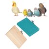 Sage Square Wooden Stand Sand Platform Made of Natural Wood, Combo of Two (3*4.5 & Sand 3*4.5 inch) Rectangle Shaped Perch Stand, Cage Accessories, Playful Toy, Suitable For Birds, Parrots, Budgies