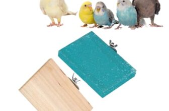 Sage Square Wooden Stand Sand Platform Made of Natural Wood, Combo of Two (3*4.5 & Sand 3*4.5 inch) Rectangle Shaped Perch Stand, Cage Accessories, Playful Toy, Suitable For Birds, Parrots, Budgies
