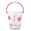 Nayasa Boon Bucket Bucket No. 18-16 Ltrs, Pack of 2, Floral Print Plastic Bathroom Set, Ideal for Home & Office, Medium, Pink