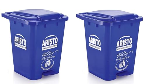Aristo Plastic Pedal Garbage Waste Dustbin 70 LTR RED & RED